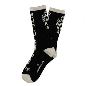 BAPE Ape Shall Never Kill Ape Socks Black *BRAND NEW*